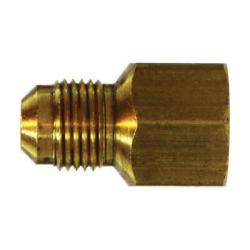 10225 - Brass Adapter 5/16 in SAE Flared x 1/2 in FPT for Durable Connections