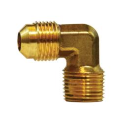 10303L - 90-Degree Brass Elbow Fitting 5/8 in Flared x 1/2 in NPTF, 650 psi, -65 to 250°F
