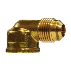 10312 - 90° Elbow Fitting, 3/16 in Male Flared x 1/8 in FNPTF, Forged Brass, 1900 psi