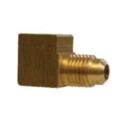 10319B - 90° Brass Barstock Elbow - 3/8 in Male Flared x 1/4 in FNPTF, 1000 psi