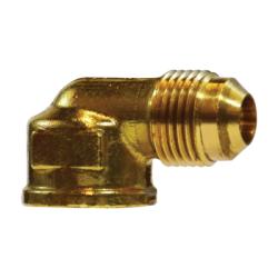 10333 - 1/4 in Male Flared x 1/2 in FNPTF 90° Brass Elbow Fitting
