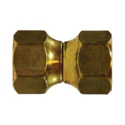 10481 - 1/4-in SAE 45-Degree Female Flared Swivel Union, Forged Brass, 1.18 in Length