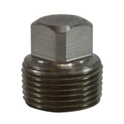 105654 - 3/4 in MPT Square Head Plug, 316 Stainless Steel, 3000 lb Pressure Rating