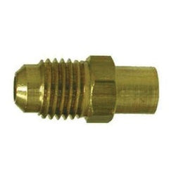 10613 - Brass SAE 45-Degree Flared Adapter, 3/8-in Male Flared x 1/2-in Sweat, 1000 psi Rated