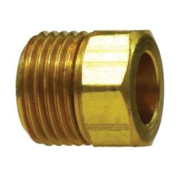 12019 - 5/8 in Brass Hex Nut for Male Inverted Flared Connections
