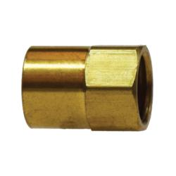 12036 - Brass Straight Adapter 1/2-in Female Inverted Flared x 3/8-in FNPTF, 1.1 in Length, 0.9 in Hex