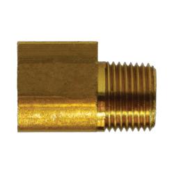 12065 - 90-Degree Elbow, 3/8-in Female Inverted Flared x 3/8-in MNPTF, Brass Fitting