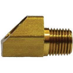 12075 - Brass 45-Degree Elbow Fitting, 5/16 in Female Inverted Flare x 1/4 in MNPTF