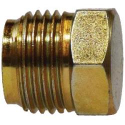 12097 - 5/8 in Inverted Flared Brass Cored Plug with 0.87 in Hex Size