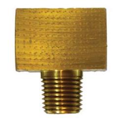 12101 - Brass Branch Tee, 1/4-in Inverted Flared x 1/4-in Inverted Flared x 1/8-in MNPTF Connection