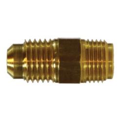 12256 - 3/8-in Male SAE Flare to 3/8-in Male Inverted Flare Brass Adapter