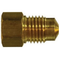 12341 - 3/16-in Female Inverted Flared x M12 Male Metric Bubble Flared Brass Adapter