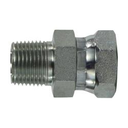 14041616 - 1-in Male NPTF x 1-in Female NPSM Steel Swivel Adapter, 2000 psi, 375°F