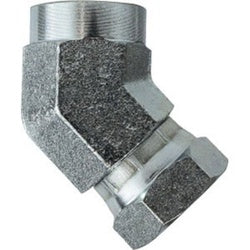 15041212 - 45-Degree Steel Swivel Elbow - 3/4-in FEMALE NPTF & 3/4-in FEMALE NPSM
