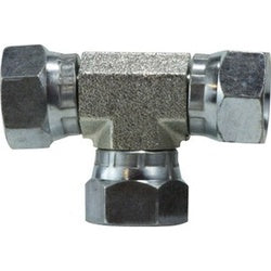 160366 - Steel Swivel Union Tee Fitting - 3/8 in FNPSM x 3/8 in FNPSM x 3/8 in FNPSM