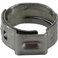 16700022 - 3/4 in Gapless Ear Clamp, 7 mm Band, 0.654 in Minimum - 0.78 in Maximum Diameter
