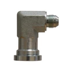 17043240 - 2-in Male JIC to 2-1/2-in Code 61 Flange Steel 90-Degree Elbow Adapter