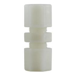 17065N - Nylon Union Fitting - 5/16-in Compression x 5/16-in Compression, 1/2-24 Thread Size