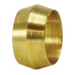 18011 - 1 in Compression Brass Sleeve, 0.55 in Length, Compatible with Various Tubing