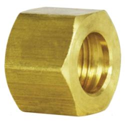 18037 - 3/8-in Brass Hex Nut, 0.62 in Hex Size, 0.47 in Length, 200 psi Pressure Rating