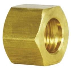 18039L - 1/2 in Compression Brass Hex Nut, 3/4 in Hex Size, 0.56 in Length, 200 psi