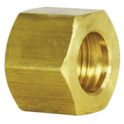 18041 - 0.75 in Compression Hex Nut, Brass, 1.12 in Hex Size, 0.68 in Long, 100 psi, -65 to 250°F