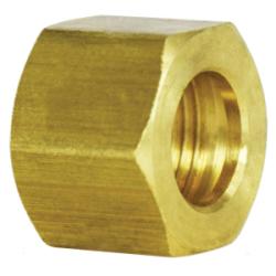 18033 - 0.37 in Hex Nut for 1/8 in Compression Fittings, Brass, 400 psi, -65 to 250°F