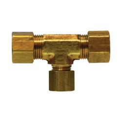 18111 - Forged Brass Reducing Tee 3/8 in x 1/4 in x 1/4 in Compression Fitting