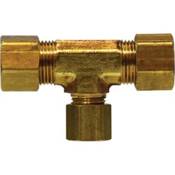 18113 - Brass Reducing Tee 1/4 in x 1/4 in x 3/16 in for Compression Connections