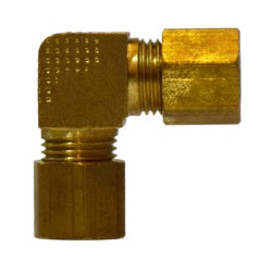 18123B - Brass 90° Barstock Union Elbow - Two 3/16-in Compression Connections