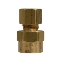18156 - Brass Adapter 3/8 in Compression to 3/4 in FNPTF, Hex Size 1.16 in, 200 psi Rated