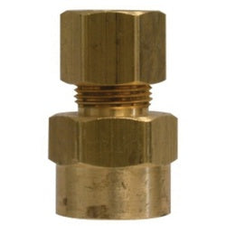 18168 - Brass Adapter 5/16 in Compression x 1/2 in FPT