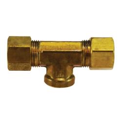 18324 - 1/2 in x 1/2 in x 3/8 in Forged Brass Branch Tee Fitting