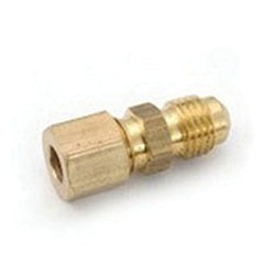 34829 - Brass Adapter, 1/4-in Compression to 1/4-in Male Flared, Thread Sizes 7/16-24 and 7/16-20