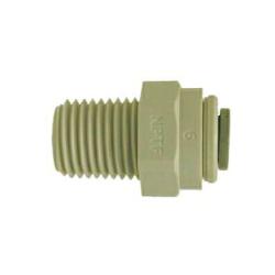 20055P - 1/4-in Push-In x 1/4-in MIP Polypropylene Adapter, 1/4-18 Thread, 170 psi Rating