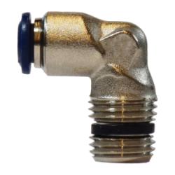 20073N - 90-Degree Nickel-Plated Brass Male Elbow Fitting - 3/8 in x 3/8 in