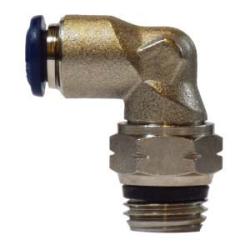 20092NA - 1/2 inch Brass 90-Degree Swivel Male Elbow Fitting with Nickel-Plated Finish