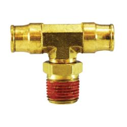 20108A - 3 x 3/8-in Push-to-Connect & Male NPTF Swivel Brass Branch Tee