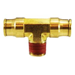 20115 - 1/4-in Push-to-Connect & 1/8-in Male NPT Fixed Male Branch Tee in Brass