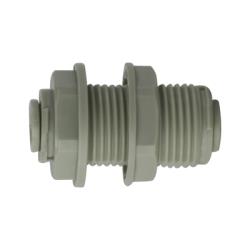20129P - 1/2-in x 1/2-in Plastic Bulkhead Union for Fluid Connections