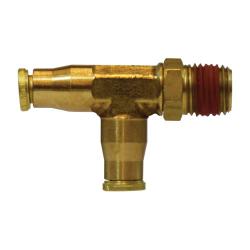 20161 - Brass Swivel Run Tee - 5/32-in x 1/8-in x 5/32-in, Push-to-Connect, Male NPT