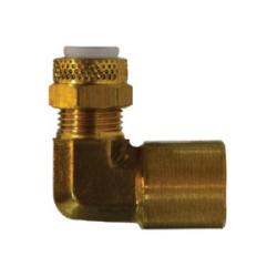 20302 - 90-Degree Brass Elbow Fitting, 1/4 in OD x 1/8 in Female NPT