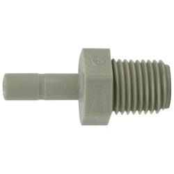 20523P - 5/32 in Push-On Hose Stem x 1/4 in MIP Polypropylene Adapter