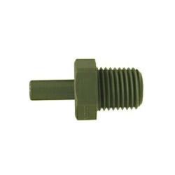 20525P - 1/4 in Push-On Hose Stem x 1/4 in MIP Adapter, Polypropylene Fitting