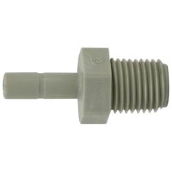 20533P - 1/2 in Push-On Hose Stem to 1/2 in MIP Polypropylene Adapter