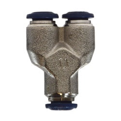 20553NA - Brass Push-to-Connect Union Wye - 1/4 in Connections, 290 psi, -4 to 176°F Temperature Range