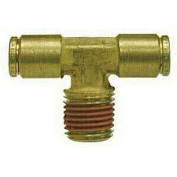 20607 - Brass Branch Tee - 1/2-in Push-to-Connect x 1/2-in Push-to-Connect x 1/4-in Male NPT