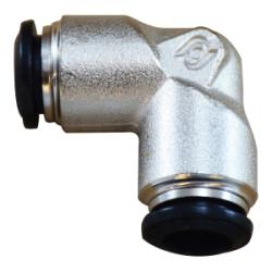 20661N - 8 mm Push-to-Connect Nickel-Plated Brass 90-Degree Union Elbow Fitting