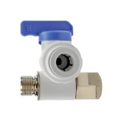 20986P - 3/8 in 3-Way Stop Adapter Valve with Compression & Push-In Fittings, Polypropylene Body