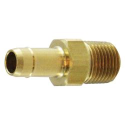 21027 - 1/4-in ID to 1/8-in Male NPTF Brass Mini Barb Adapter, Max 150 psi